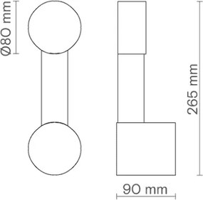 Απλίκα Τοίχου Rigoberta Wall Direct Mono Λευκό