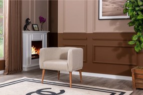 Stewehome Πολυθρόνα με ξύλινα πόδια μοντέρνου στυλ 60x55x55 cm