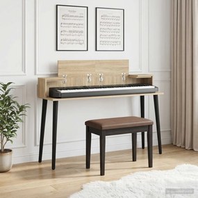 vidaXL Γραφείο Στούντιο Sonoma Δρυς 130 x 36 x 19,5 εκ.