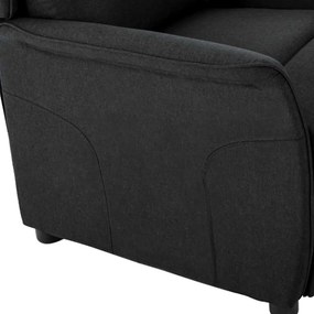 vidaXL Ανακλινόμενη πολυθρόνα Μαύρο 66.5 x 94 x 101.5 εκ Πολυεστέρας