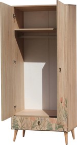 Διφυλλη Ντουλαπα Πολυχρωμη CITY TULIP 45x80x190