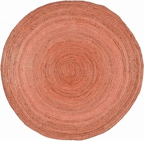 Στρογγυλό Χαλί Καλοκαιρινό (Φ150) Polcarpet Jute Plain Coral