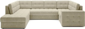 Γωνιακός καναπές Bale U-Ekrou-Αριστερή - 299.00Χ198.00Χ82.00cm