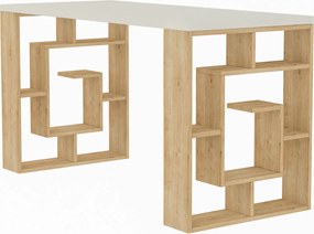 Γραφείο Λευκό / Δρυς MAZE 140x60x75
