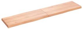 Επιφ Τραπεζιού Αν Καφέ 180x40x(2-6)εκ.Ακατέργ. Μασίφ Ξύλο Δρυός - Καφέ