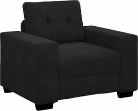 vidaXL Πολυθρόνα Μαύρη Βελούδινη 100x78x80 εκ.