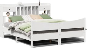 vidaXL Σκελετός Κρεβ. Χωρίς Στρώμα Λευκό 180x200 εκ Μασίφ Πεύκο
