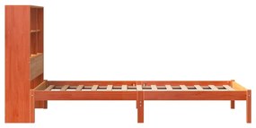 vidaXL Κρεβάτι Βιβλιοθήκη Χωρίς Στρώμα 75x190 εκ Μασίφ Ξύλο Πεύκου