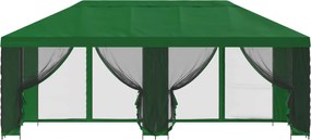 vidaXL Κιόσκι με Πλαϊνές Τοίχους 6 x 3 m Πράσινο