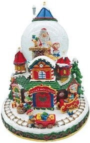 Χριστουγεννιάτικο χωριό με χιονόμπαλα