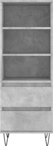 vidaXL Ντουλάπι Γκρι Σκυρ. 40x36x110 εκ. από Επεξεργασμένο Ξύλο