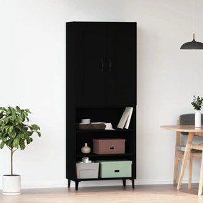 vidaXL Ντουλάπι Μαύρο από Επεξεργασμένο Ξύλο