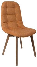 Καρέκλα Τραπεζαρίας T-18 Fylliana Κίτρινο με Grey oak πόδια 42x45x95εκ. 2αδα 42x45x95 εκ.