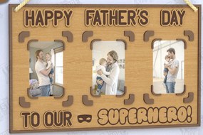 Intra απο ξύλο plywood Χρώμα wenge 3mm-4mm πάχος - Κρεμαστές κορνίζες για τη γιορτή του πατέρα | Ιδέα δώρου Δίασταση 20x25 cm INTRAFABR-57322358