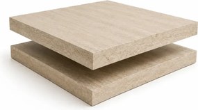 Μοντέρνο τραπεζάκι σαλονιού από mdf με επιφάνεια τραβερτίνη Γκρι