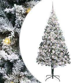 vidaXL Τεχνητό Χριστουγεννιάτικο Δέντρο με 300 LED Λευκό 210 cm