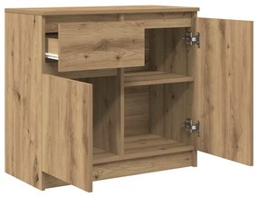 Συρταριέρα με Συρτάρια Τεχνίτης Δρυς 71x35x65 εκ. Επεξ. Ξύλο - Καφέ