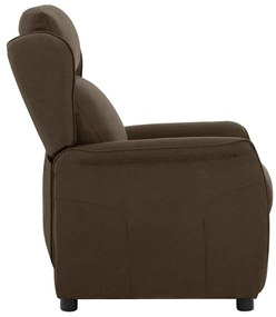 vidaXL Ανακλινόμενη πολυθρόνα Καφέ 67.5 x 93.5 x 101.5 εκ ύφασμα