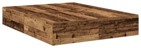 vidaXL Κρεβάτι αποθήκης με ξύλινο παλιό ξύλο 135x190 εκ