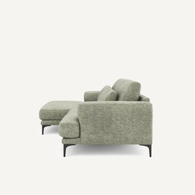 Γωνιακός καναπές XL αριστερός από βαμβακερό ύφασμα, MARSILE