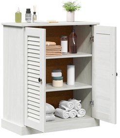 vidaXL Ντουλάπι Μπάνιου Λευκό 68 x 34 x 80 εκ Μασίφ ξύλο πεύκου