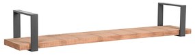 LABEL51 Ράφι Τοίχου Slam 120 x 23 x 20 εκ. Ξύλο/Καμένο Ατσάλι XXL