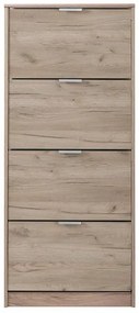 Παπουτσοθήκη Hugo 24 Γκρί Δρύς 67x28x155 εκ. 67x28x155 εκ.