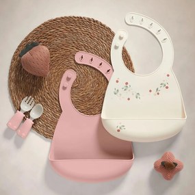 Σαλιάρες Σιλικόνης (Σετ 2τμχ) Mamas & Papas Florar Berry 44231FB00