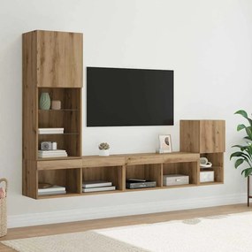 vidaXL Μονάδες Τοίχου Τηλεόρασης Artisan Oak Επεξεργασμένο ξύλο