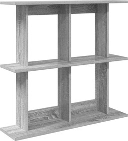 vidaXL Ράφι Τοίχου Επιτοίχιο Γκρι Sonoma 100 x 20 x 75 εκ