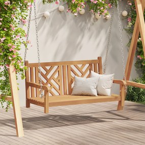 vidaXL Πάγκος Κούνια Other Καφέ 114 x 60 x 64 cm Μασίφ ξύλο teak