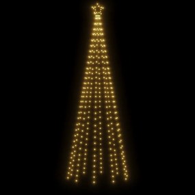 vidaXL Χριστουγεννιάτικο Δέντρο με Ακίδα 310 LED Θερμό Λευκό 300 εκ.
