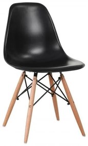 ART Wood καρέκλα Ξύλο/PP Μαύρο 46x52x82cm ΕΜ123,2W