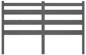 vidaXL Κεφαλάρι Κρεβατιού Γκρι 166 x 4 x 100 εκ. από Μασίφ Ξύλο Πεύκου