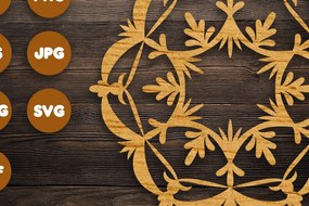 Intra απο ξύλο plywood 3mm-4mm πάχος 3D Floral Mandala για Cricut Δίασταση 30x30 cm INTRAFABR-98434640