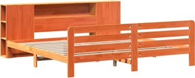 vidaXL Σκελετός Κρεβ. Χωρίς Στρώμα Καφέ Κεριού 200x200 εκ Μασίφ Πεύκο
