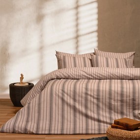Σεντόνια Υπέρδιπλα (Σετ) Melinen Jun Grey Μπεζ Χωρίς Λάστιχο 235x270