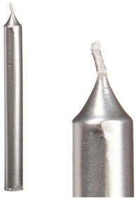 Κερί Κηροπήγιου (Σετ 6Τμχ) 029.92418 15cm Silver Wax