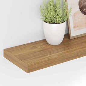 vidaXL Ράφι Τοίχου 2 τμχ. Καφέ 90 x 23,5 x 3,8 cm Επεξεργασμένο Ξύλο