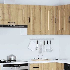 ντουλάπι τοίχου κουζίνας "Kalmar" Artisan Oak Engineered Wood - Καφέ