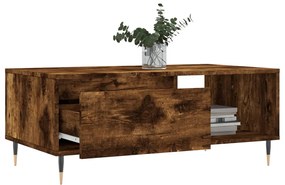 vidaXL Τραπεζάκι Σαλονιού Καπνιστή Δρυς 90x50x36,5 εκ. Επεξεργ. Ξύλο