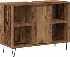vidaXL Ντουλάπι Μπάνιου Παλιό Ξύλο 80 x 33 x 60 εκ Επεξεργασμένο ξύλο