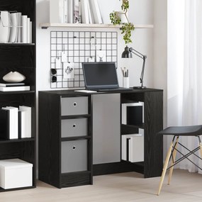 vidaXL Γραφείο Μαύρη Οξυά 100 x 40 x 75 cm Επεξεργασμένο Ξύλο