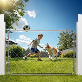 VEVOR Chain Link Fence Gate Fit 2.2-6 ft x 6 ft Garden Gate Posts Not Included