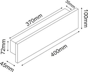Απλίκα κήπου LED Soli Plus κρυφού φωτισμού-Λευκό
