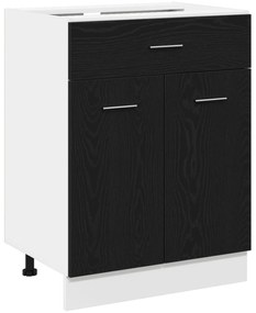 vidaXL Μαύρο Ερμάρι με Συστήματα Στάθμης - 60x46x81.5 εκ Φτιαγμένο από Επεξεργασμένο Ξύλο