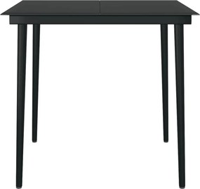 vidaXL Σετ Τραπεζαρίας Κήπου 5 Τεμαχίων Μαύρο