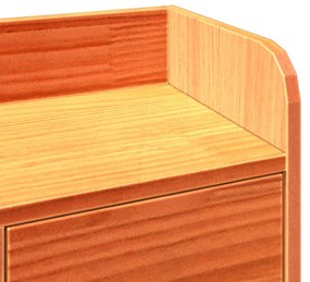 Κρεβάτι Βιβλιοθήκη Χωρίς Στρώμα 120x190 εκ Μασίφ Ξύλο Πεύκου - Καφέ