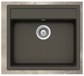 Schock Cristalite Manhattan 30060 Ένθετος Νεροχύτης 57x51cm Asphalt