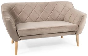 SOFA  KARO 2 VELVET CIEMNY BEŻ BLUVEL 40 / BUK DIOMMI-80-2916